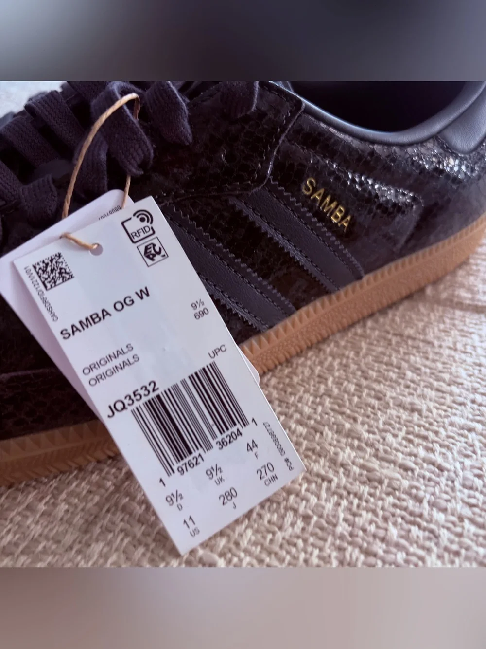 NWT Unisex Adidas Originals Black/Grey Faux Snakeskin Sz. 42 $135 Retail/SoldOut
